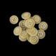 Sewing Buttons Round DIY Craft Plastic Buttons - Brown (22.5mm) - (Pack of 10)